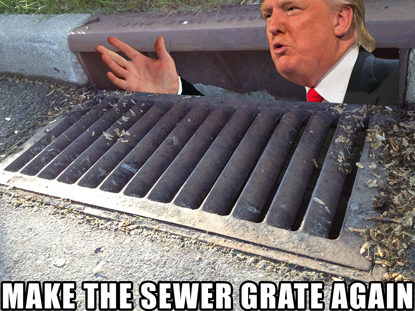 trump sewer grate again