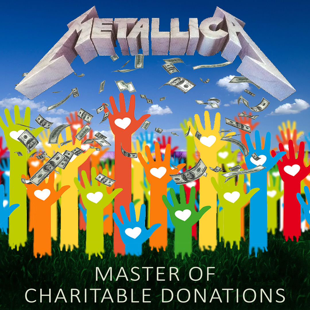 metallica - master of charitable donations